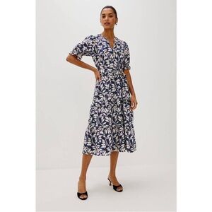 NWT Rails Navy and White Midi Dress